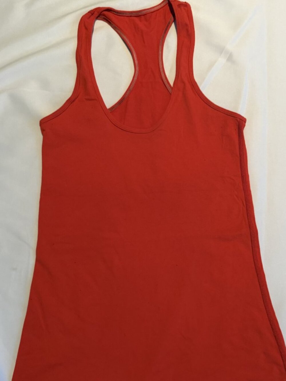 Lululemon Cool Racerback Tank Top Coral Red Racerback Athletic Yoga Running Size